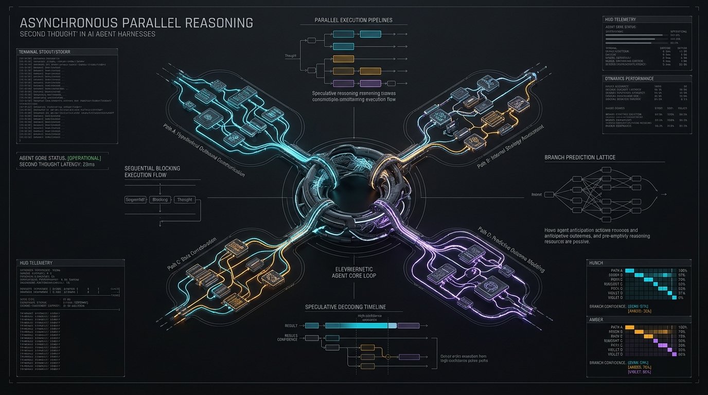 Second Thought Architecture: Asynchronous Speculative Reasoning in Parallel with Agent Tool Execution and How Hiding Observation Latency Cuts Decoding by 43%